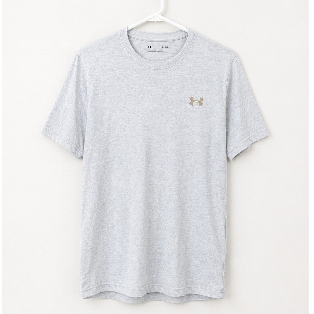 Under Armour Women HeatGear‎ Light Blue Athletic Top Short Sleeve Size L